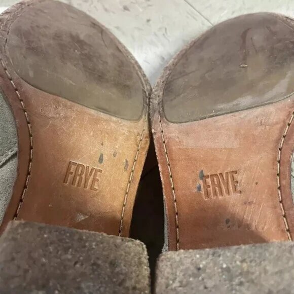 FRYE Ellen‎ Suede Buckle Short Ankle Bootie in Ash Cowboycore - Picture 10 of 10